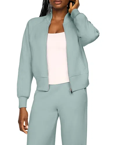 Spanx Airessentials Pintuck Track Jacket In Blue