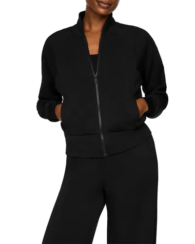 Spanx Airessentials Pintuck Track Jacket In Black