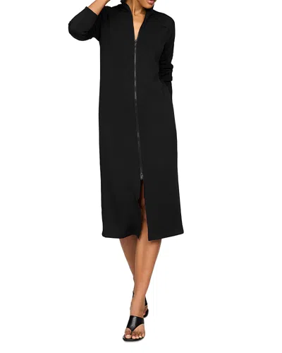 Spanx Airessentials Pintuck Zip Front Maxi Dress In Black