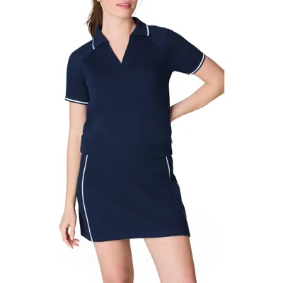 Spanx ® Airessentials Pique Polo Shirt In Timeless Navy