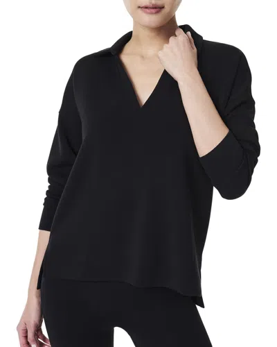 Spanx Airessentials Polo Top In Black