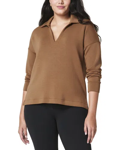 Spanx Airessentials Polo Top In Brown