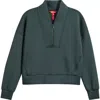 Spanx ® Airessentials Shawl Collar Quarter Zip Pullover In Green