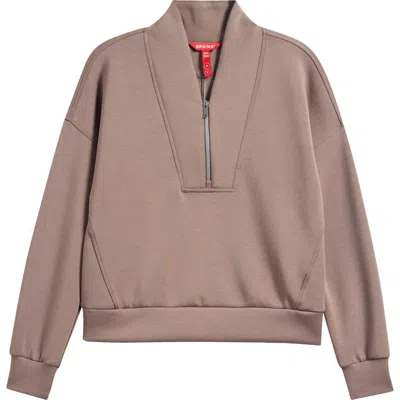 Spanx ® Airessentials Shawl Collar Quarter Zip Sweatshirt In Gray