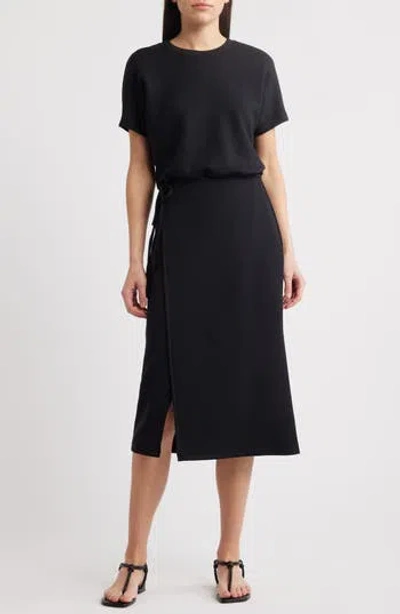 Spanx ® Airessentials Tie Waist Midi Dress In Black
