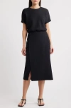 Spanx ® Airessentials Tie Waist Midi Dress In Very Black