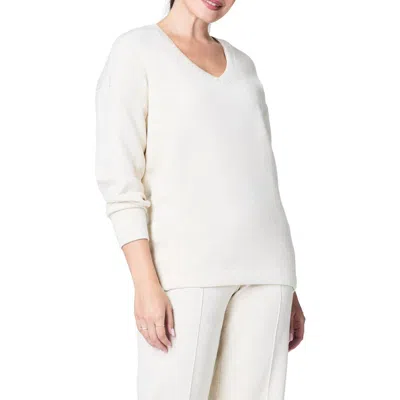 Spanx Airessentials Brushed V-neck Tunic In Heather Cream