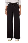 Spanx Airluxe Wide-leg Mid-rise Stretch-jersey Trousers In Black
