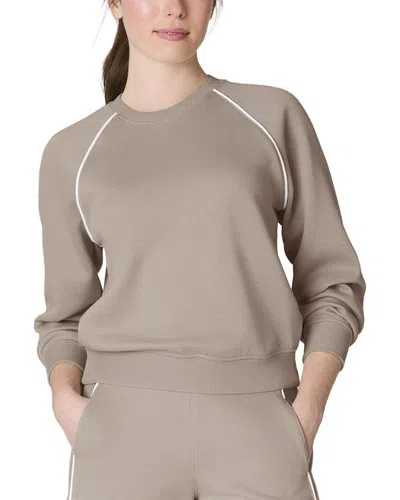 Spanx Airpique Crewneck Top In Gray