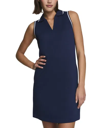 Spanx Airpique Sleeveless Polo Dress In Blue