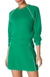 Spanx Airpique Crewneck Sweatshirt In Field Green