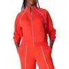 Spanx ® Airpiquè Track Jacket In Red