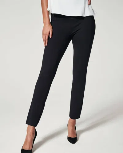 Spanx Back-seam Skinny Ponte Pants In Black