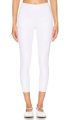 Spanx Jean-ish Mid-rise Stretch Cotton-blend Leggings In Vivid White