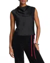 Spanx Better Than Silk Sleeveless Cowlneck Top In Black