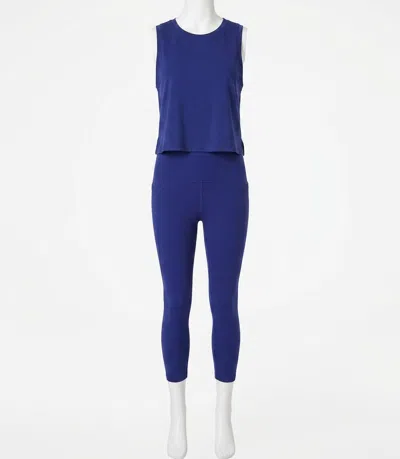 Spanx Booty Boost 7/8 Leggings In Deep Azure In Blue