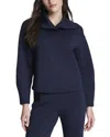 Spanx Brushed Collared Top In Brown
