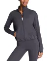 Spanx Brushed Full Zip Jacket In Blue