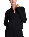 Spanx ® Brushed Full Zip Jacket In Black