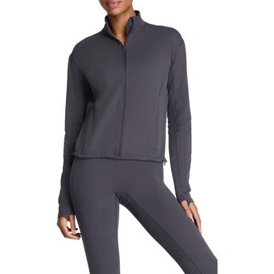 Spanx ® Brushed Full Zip Jacket In Gray