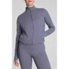 Spanx ® Brushed Full Zip Jacket In Gray