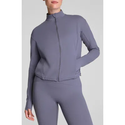 Spanx ® Brushed Full Zip Jacket In Gray