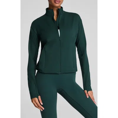 Spanx ® Brushed Full Zip Jacket In Green
