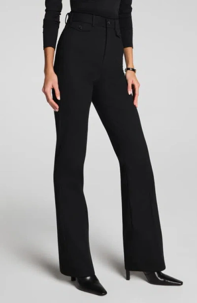 Spanx ® Button Pocket High Waist Flare Leg Pants In Animal Print