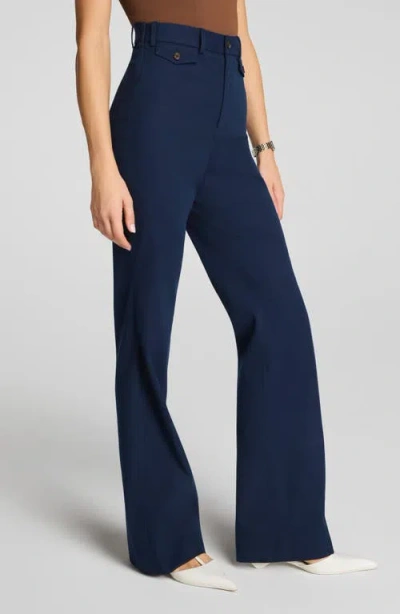 Spanx ® Button Pocket High Waist Flare Leg Pants In Black