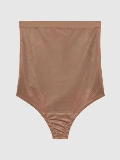 Spanx Cafe Au Lait Brown Nude High Waisted Thong