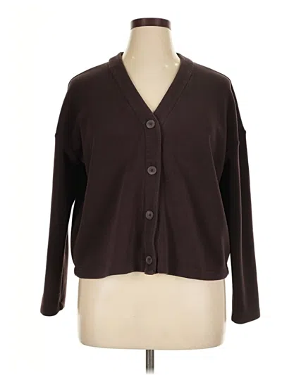 Pre-owned Spanx Cardigan Sweater In Brown