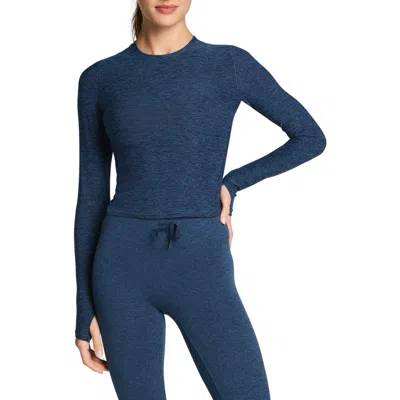 Spanx ® Contour Mock Neck Performance Top In Blue