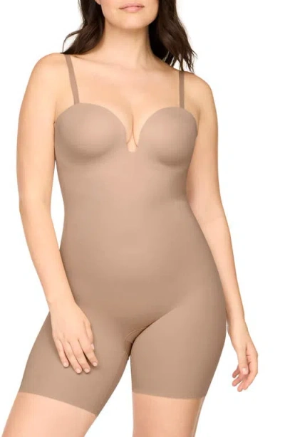 Spanx ® Convertible Mid-thigh Bodysuit In Neutral