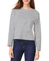 Spanx Cool Cotton Boxy Long Sleeve Tee In Black Bmariner