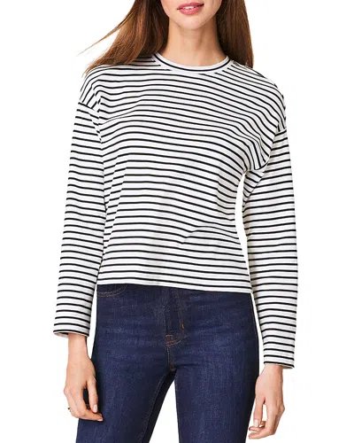 Spanx Cool Cotton Boxy Long Sleeve Tee In Black Bmariner