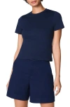 Spanx ® Cool Cotton Crewneck T-shirt In Blue