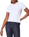 Spanx Cool Cotton Crewneck Tee In Bone