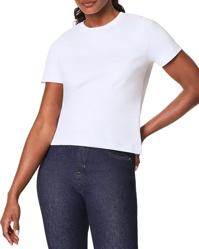 Spanx Cool Cotton Crewneck Tee In Bone