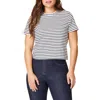 Spanx ® Cool Cotton Stripe T-shirt In Black Mariner
