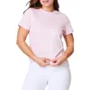 Spanx ® Cool Cotton Stripe T-shirt In Fleur Stripe