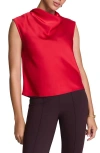 Spanx ® Cowl Neck Satin Top In Red