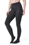 Spanx ® Shape™ Rib Knit Shorty Tights In Charcoal Heather