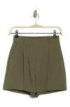Spanx ® Crepe Shorts In Midnight Olive