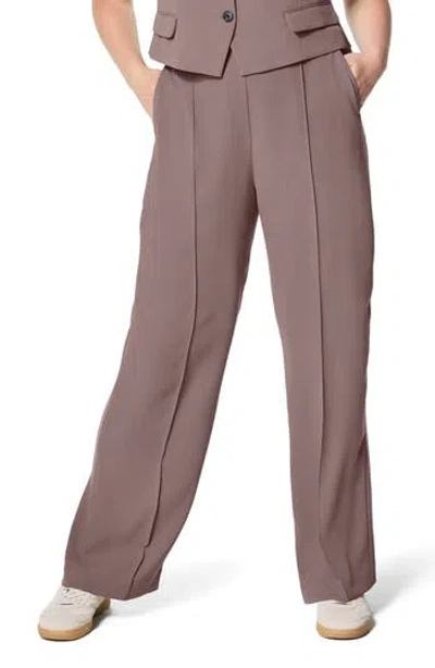 Spanx ® Crepe Straight Leg Pants In Brown