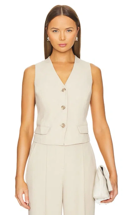 Spanx Crepe Waistcoat In Tahini