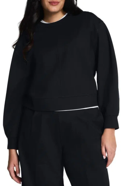 Spanx ® Crewneck Ponte Sweatshirt In Black