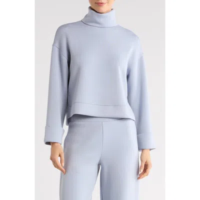 SPANX SPANX® CUFFED SLEEVE CROP TURTLENECK SWEATSHIRT