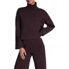 Spanx ® Cuffed Sleeve Crop Turtleneck Sweatshirt In Brown