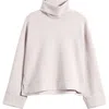 Spanx ® Cuffed Sleeve Crop Turtleneck Sweatshirt In Neutral
