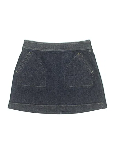 Pre-owned Spanx Denim Skirt In Gray